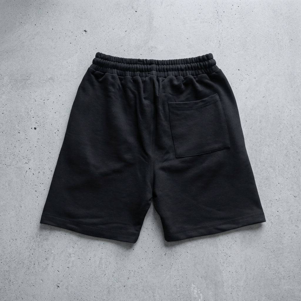MAY20 shorts in black, back view detail