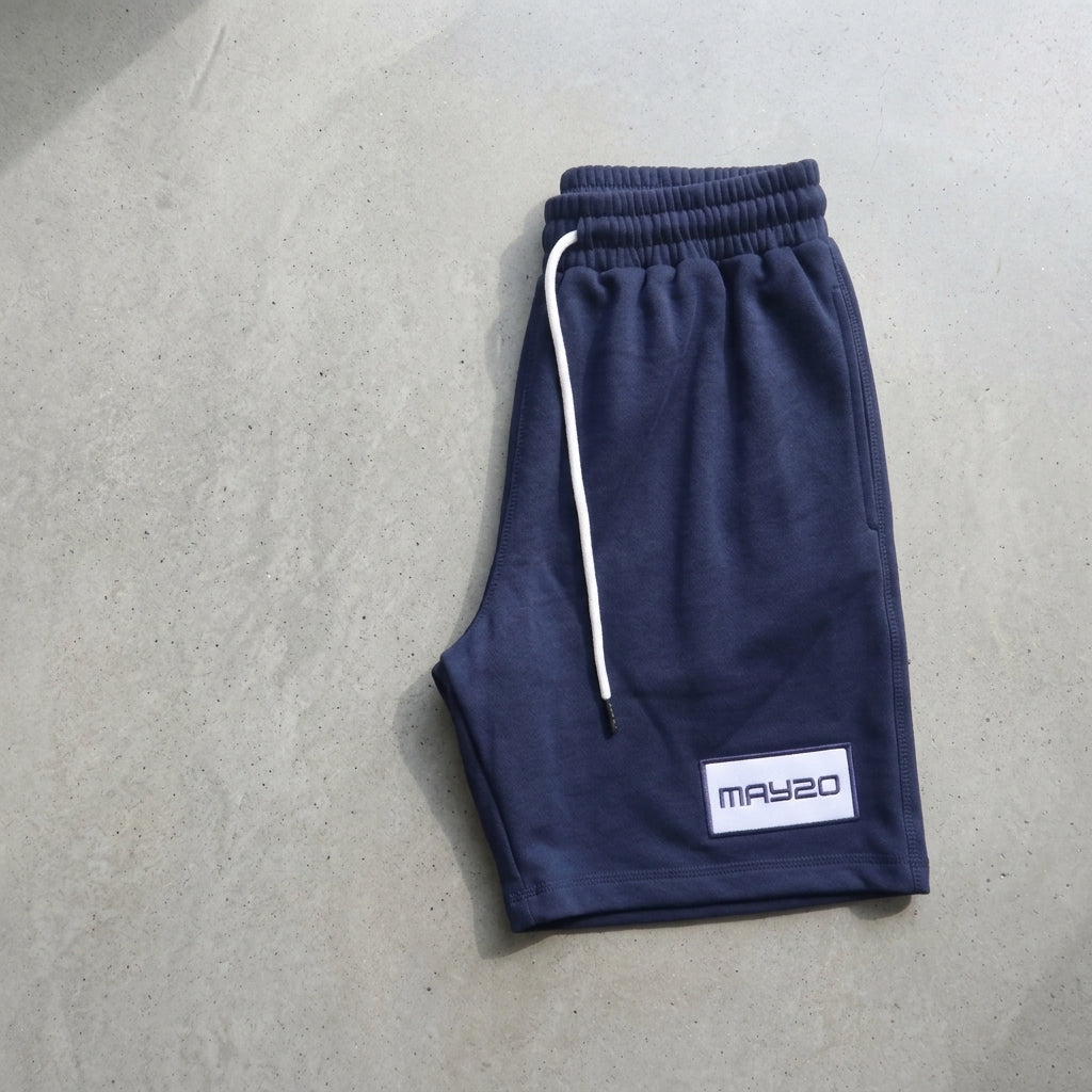MAY20 shorts in navy, folded