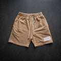 MAY20 shorts in tan, front view