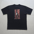 The Falconer tee in black, back print