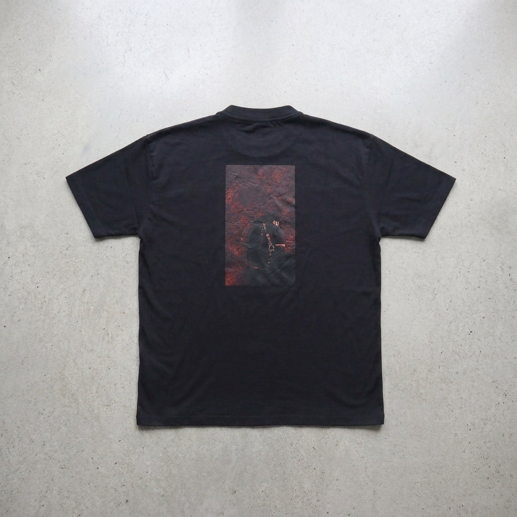 Marwari tee in black, back print