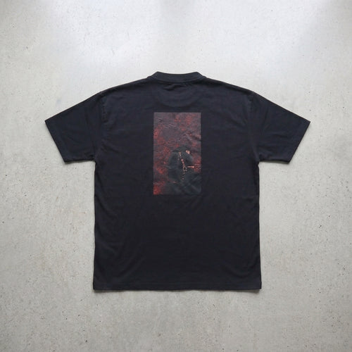 Marwari tee in black, back print