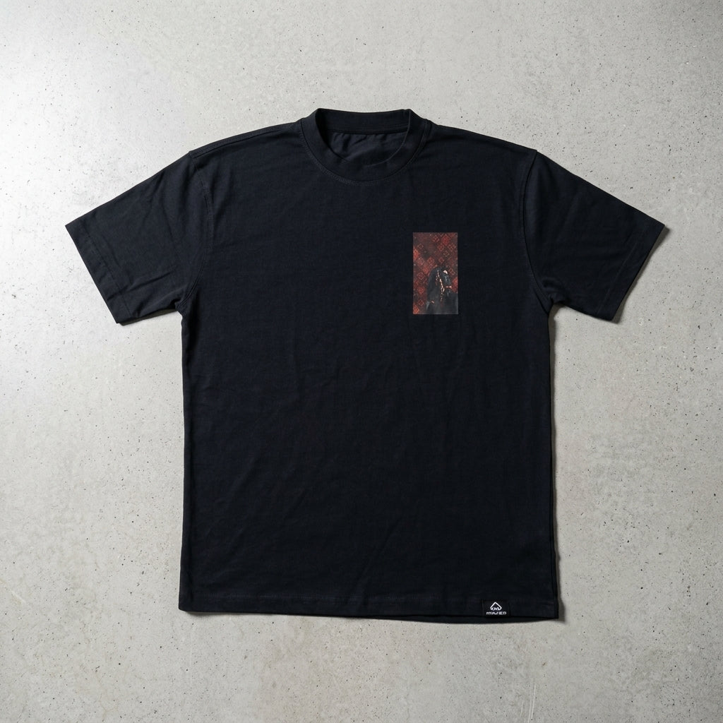Marwari tee in black, front