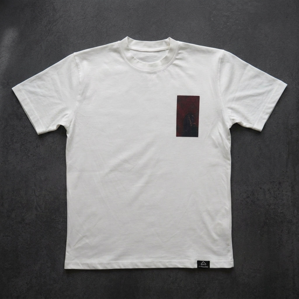 Marwari tee in white, front