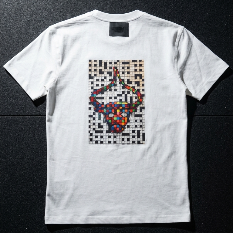 Mosaic Bull — White