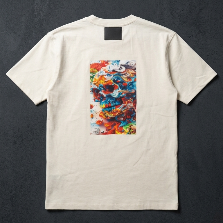 Psychedelic Skull — Cream